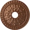 Ekena Millwork Warsaw Ceiling Medallion (Fits Canopies up to 3 1/2"), 18"OD x 3 1/2"ID x 1 3/8"P, Polished Copper CM18WAPOS - alternate 1